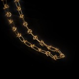 Collar de cadena de acero de titanio geométrico estilo británico 1 pieza