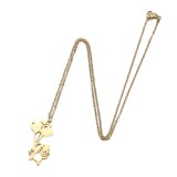 1 pieza de collar con colgante chapado en acero inoxidable y titanio con forma de corazón de personaje de dibujos animados Retro