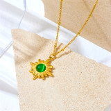 Elegante collar con colgante de acero de titanio con estrella de ocho aristas