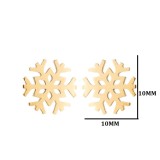 Pendientes con revestimiento de acero y titanio para árbol de Navidad, 1 par