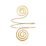 Brazalete de hierro hueco con Cruz de metal exagerada para brazos brazalete de nota de hoja de estilo callejero