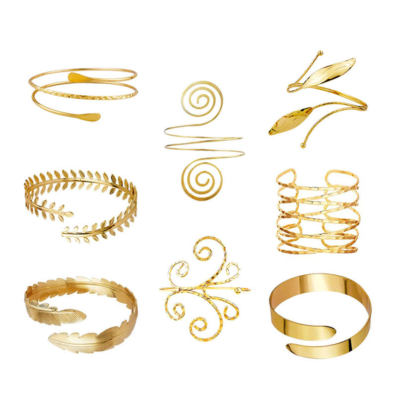 Brazalete de hierro hueco con Cruz de metal exagerada para brazos brazalete de nota de hoja de estilo callejero