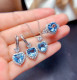 Conjunto de Topacio de Collar Arete y Anillos