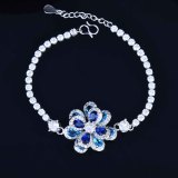 Conjunto de Flor de Azul Zirconia PARA Mujer