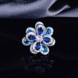 Conjunto de Flor de Azul Zirconia PARA Mujer