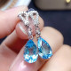 Aretes de Aguamarina de Cobre