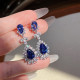 Aretes de Imitacion Sapphire Zafiro para Mujeres
