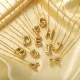 Waterproof INS Style 18K Gold Stainless Steel 26 Letters Hollow Pendant Necklace Women Jewelry