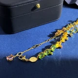 Elegant Women's Necklace Set Fine Jewelry Delicate Bracelet Exquisite Earrings Luxury Ring Quality Safety Clasp Everyday Wear