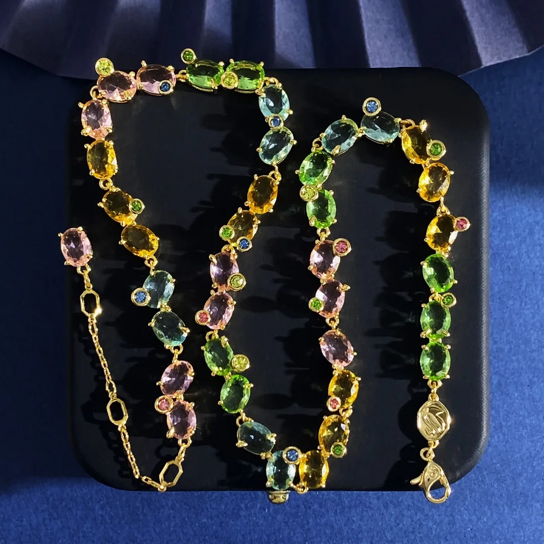 Elegant Women's Necklace Set Fine Jewelry Delicate Bracelet Exquisite Earrings Luxury Ring Quality Safety Clasp Everyday Wear