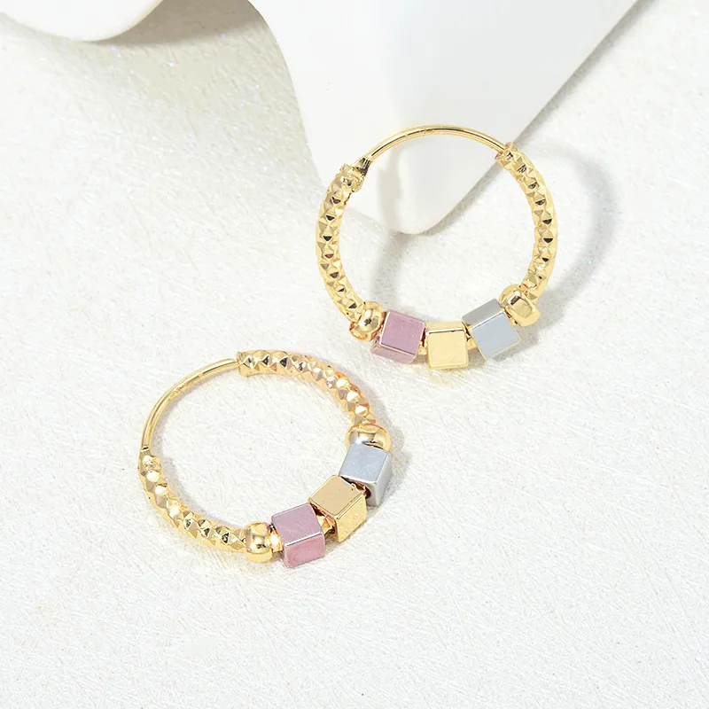 Brass Plating Solid Color Earrings