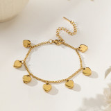 Conjunto de joyas, pulsera nueva de acero de titanio que no se decolora para mujer, versátil, estilo Instagram, joyería femenina a la moda, sensación de alta gama.