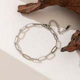Conjunto de joyas, pulsera nueva de acero de titanio que no se decolora para mujer, versátil, estilo Instagram, joyería femenina a la moda, sensación de alta gama.