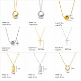 Collar de acero de titanio dorado para mujer, no se decolora, cadena de clavícula de nicho de lujo, joyería de alta gama, versátil, a la moda.