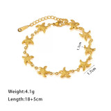 Conjunto de joyas, pulsera nueva de acero de titanio que no se decolora para mujer, versátil, estilo Instagram, joyería femenina a la moda, sensación de alta gama.