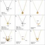 Collar de acero de titanio dorado para mujer, no se decolora, cadena de clavícula de nicho de lujo, joyería de alta gama, versátil, a la moda.