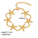 Conjunto de joyas, pulsera nueva de acero de titanio que no se decolora para mujer, versátil, estilo Instagram, joyería femenina a la moda, sensación de alta gama.