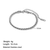 Conjunto de joyas, pulsera nueva de acero de titanio que no se decolora para mujer, versátil, estilo Instagram, joyería femenina a la moda, sensación de alta gama.