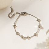 Conjunto de joyas, pulsera nueva de acero de titanio que no se decolora para mujer, versátil, estilo Instagram, joyería femenina a la moda, sensación de alta gama.