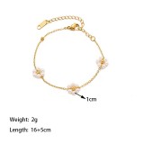 Conjunto de joyas, pulsera nueva de acero de titanio que no se decolora para mujer, versátil, estilo Instagram, joyería femenina a la moda, sensación de alta gama.