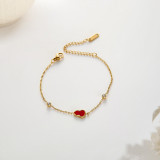 Conjunto de joyas, pulsera nueva de acero de titanio que no se decolora para mujer, versátil, estilo Instagram, joyería femenina a la moda, sensación de alta gama.