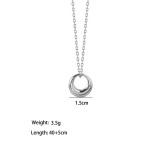 Collar de acero de titanio dorado para mujer, no se decolora, cadena de clavícula de nicho de lujo, joyería de alta gama, versátil, a la moda.