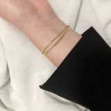 Conjunto de joyas, pulsera nueva de acero de titanio que no se decolora para mujer, versátil, estilo Instagram, joyería femenina a la moda, sensación de alta gama.