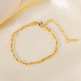 Conjunto de joyas, pulsera nueva de acero de titanio que no se decolora para mujer, versátil, estilo Instagram, joyería femenina a la moda, sensación de alta gama.