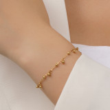 Conjunto de joyas, pulsera nueva de acero de titanio que no se decolora para mujer, versátil, estilo Instagram, joyería femenina a la moda, sensación de alta gama.