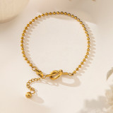 Conjunto de joyas, pulsera nueva de acero de titanio que no se decolora para mujer, versátil, estilo Instagram, joyería femenina a la moda, sensación de alta gama.