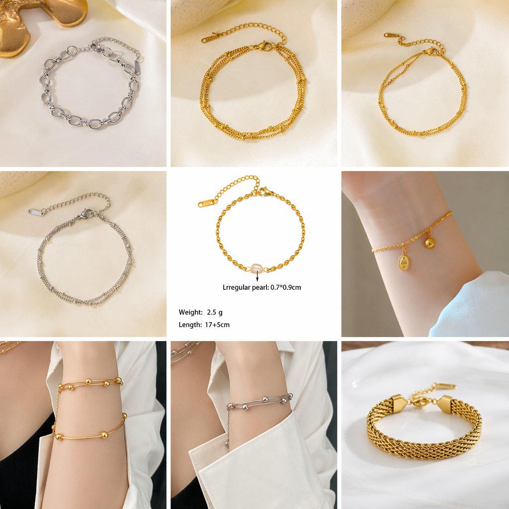 Joyería de acero de titanio para mujer, diseño de moda.
