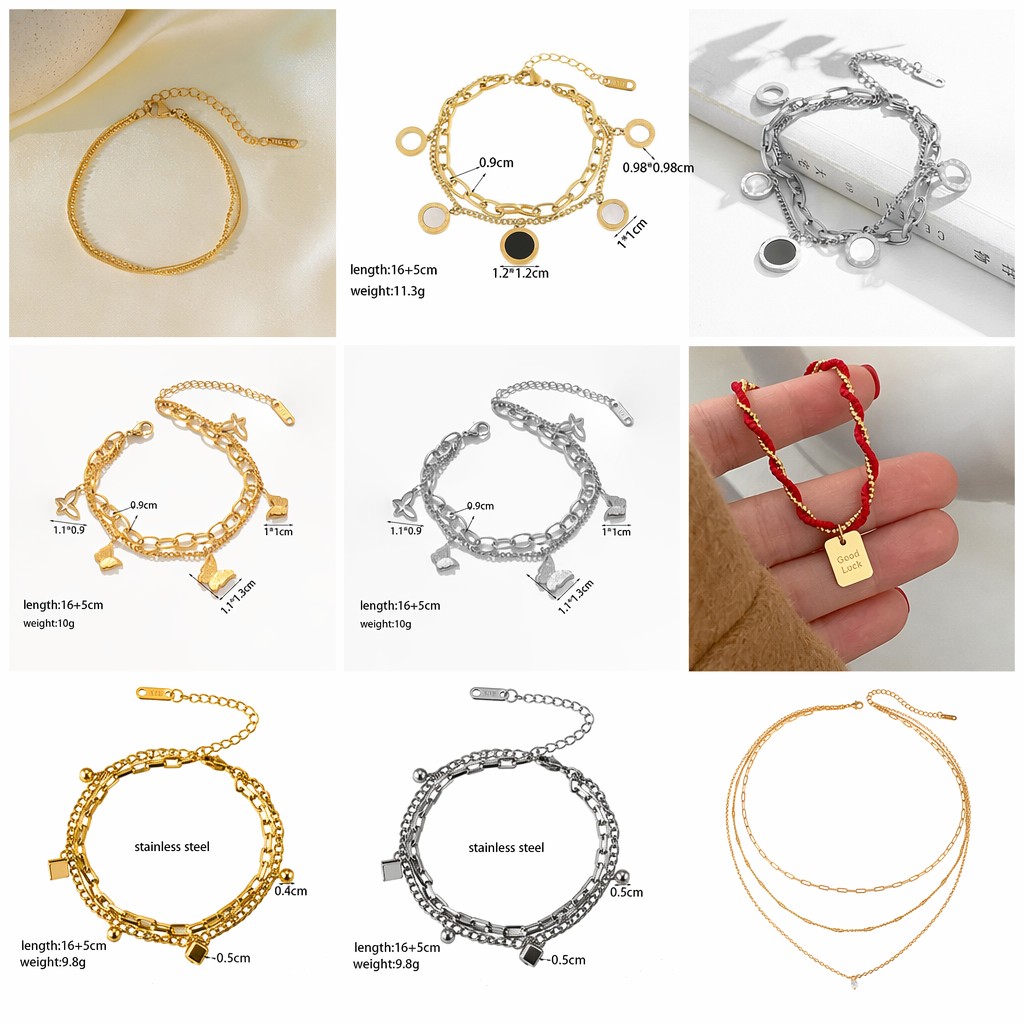 Joyería de acero de titanio para mujer, diseño de moda.