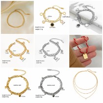 Joyería de acero de titanio para mujer, diseño de moda.