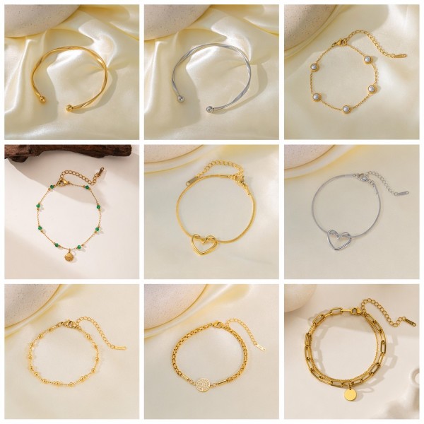 Joyería de acero de titanio para mujer, diseño de moda.