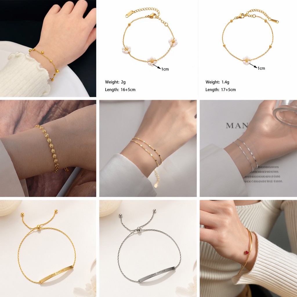 Joyería de acero de titanio para mujer, diseño de moda.