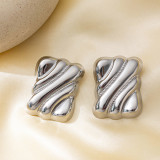 Juego de pendientes y aretes de lujo, accesorios versátiles, pendientes de titanio de corazón y perla, joyería geométrica.