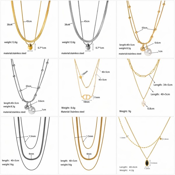 Joyería de acero de titanio para mujer, diseño de moda.