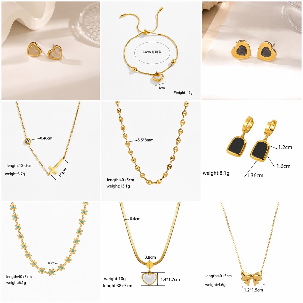 Joyería de acero de titanio para mujer, diseño de moda.