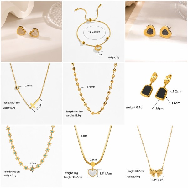 Joyería de acero de titanio para mujer, diseño de moda.