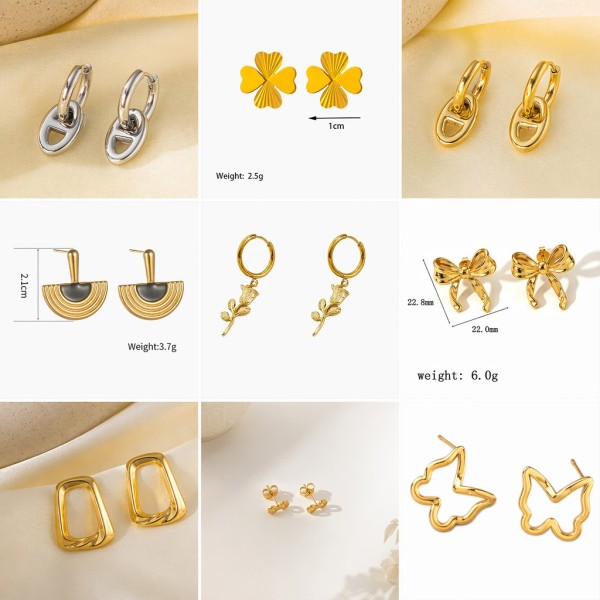 Juego de pendientes y aretes de lujo, accesorios versátiles, pendientes de titanio de corazón y perla, joyería geométrica.