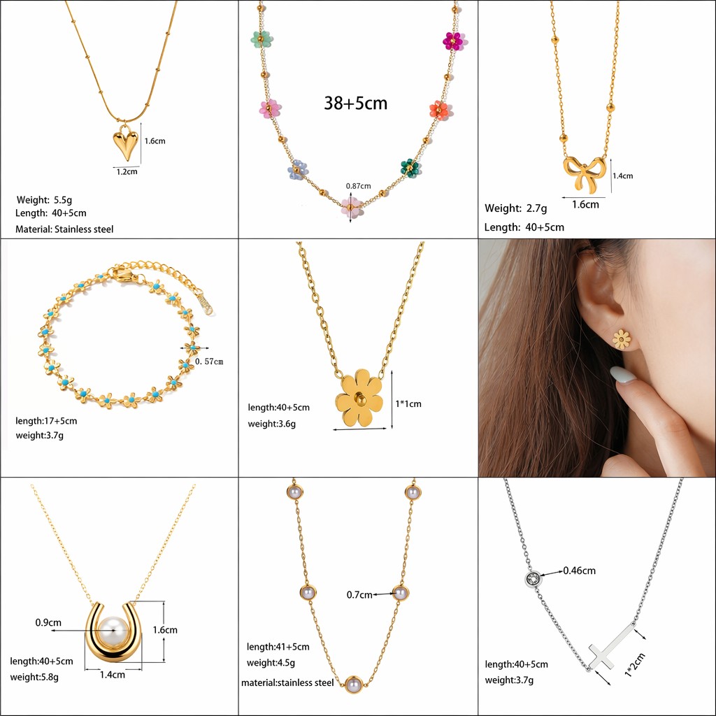 Joyería de acero de titanio para mujer, diseño de moda.