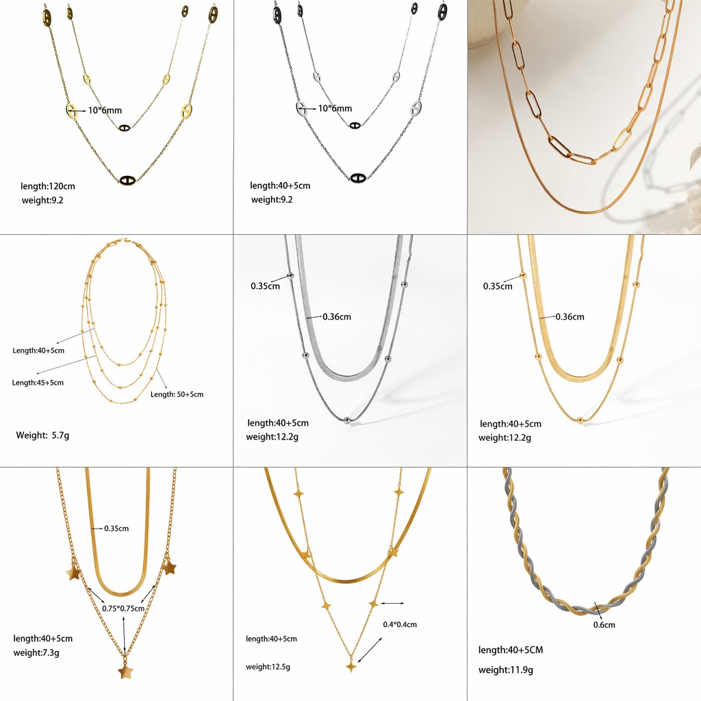 Joyería de acero de titanio para mujer, diseño de moda.