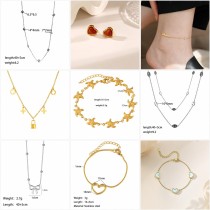 Joyería de acero de titanio para mujer, diseño de moda.