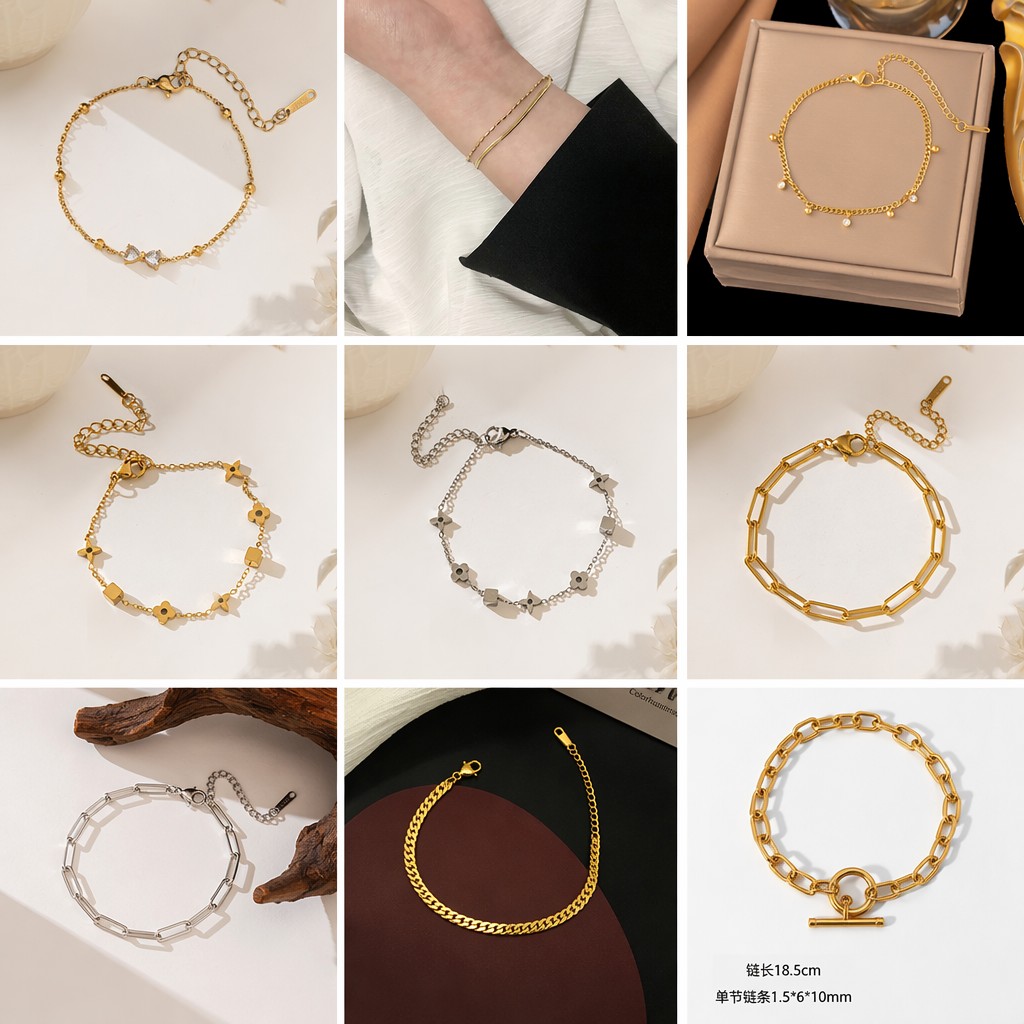 Joyería de acero de titanio para mujer, diseño de moda.