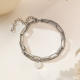 Joyería de acero de titanio para mujer, diseño de moda.