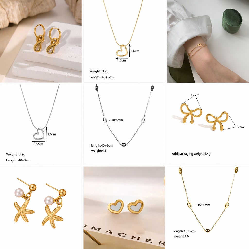 Joyería de acero de titanio para mujer, diseño de moda.