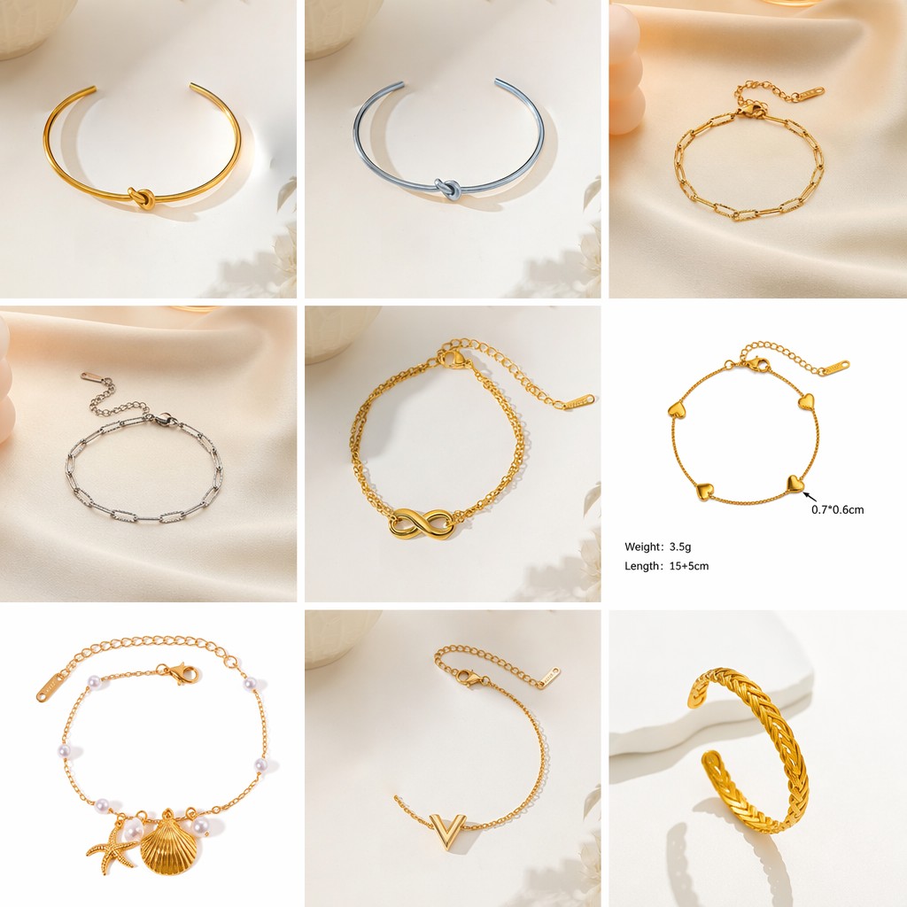 Joyería de acero de titanio para mujer, diseño de moda.