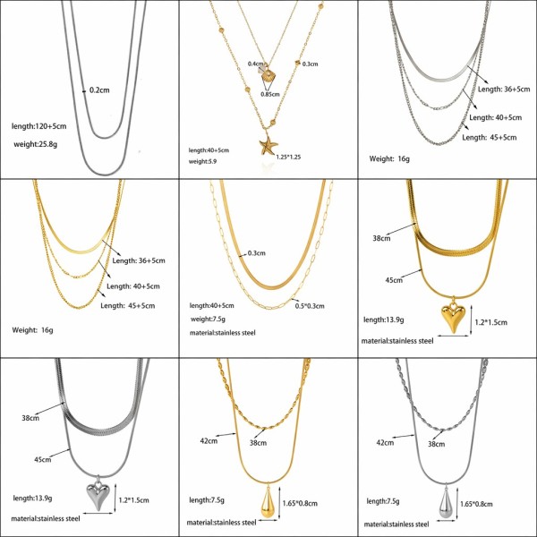 Joyería de acero de titanio para mujer, diseño de moda.