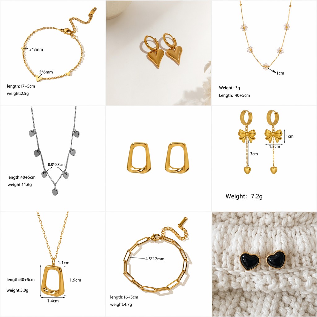 Joyería de acero de titanio para mujer, diseño de moda.