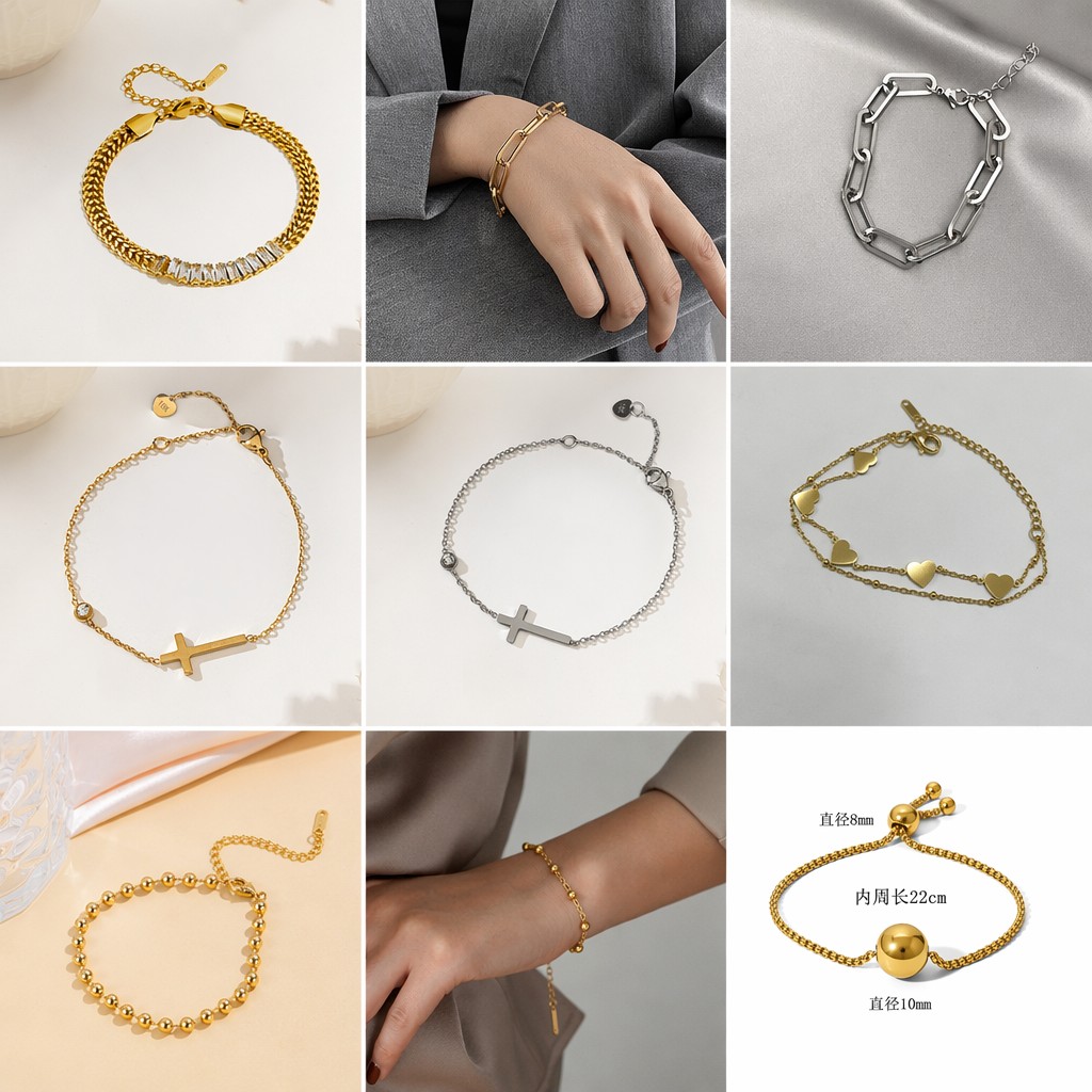 Joyería de acero de titanio para mujer, diseño de moda.
